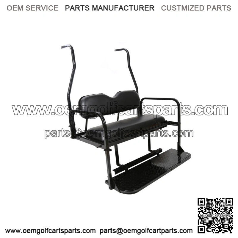Folding Rear Flip Back Seat Kit For 2000-2013 Club Car Golf Cart DS Black