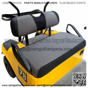 Golf Cart Front/ Rear Seat Cover For EZGO RXV TXT Club Car DS Gray Black S