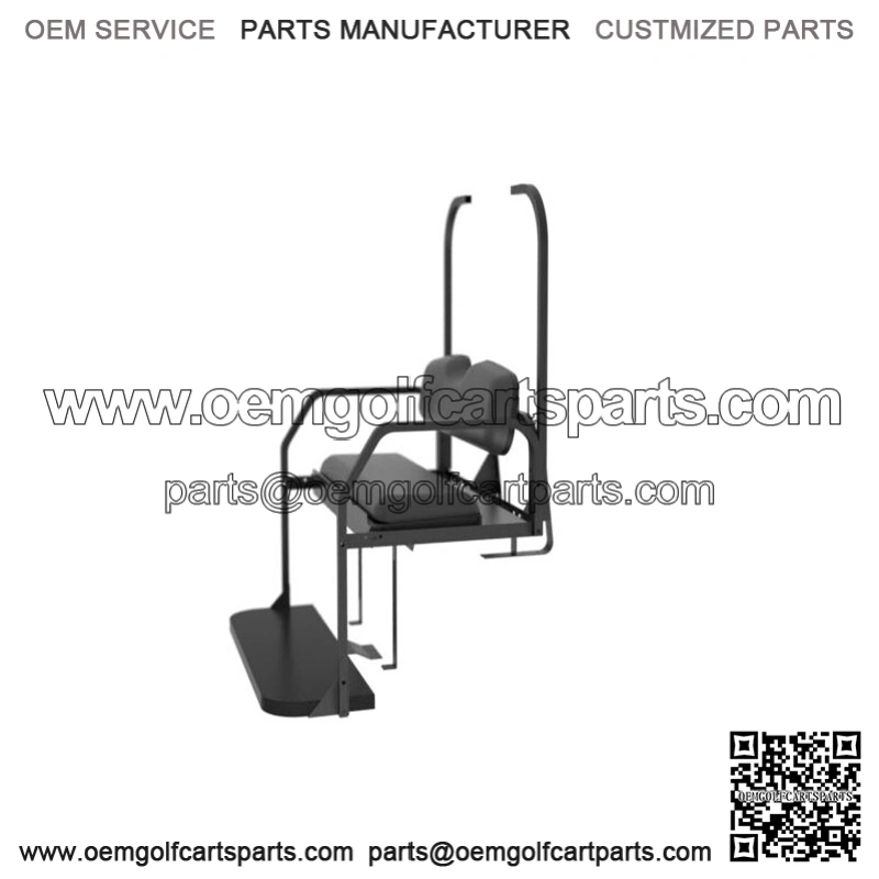 EZGO TXT Black Rear Flip Seat with Roof Supports