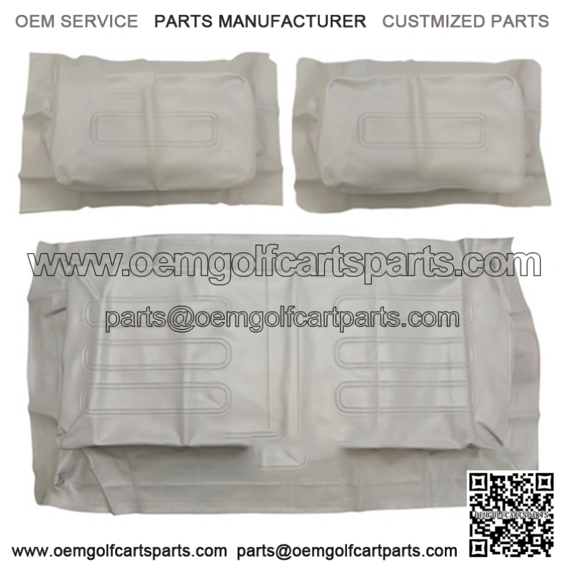 Club Car DS GRAY Factory Vinyl Golf Cart Seat Cover Set - (1982-2000)