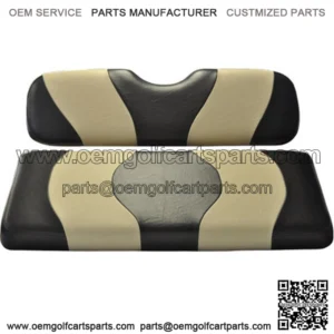Wave Two Tone Front Seat Covers in Black/- Fits all Carts!