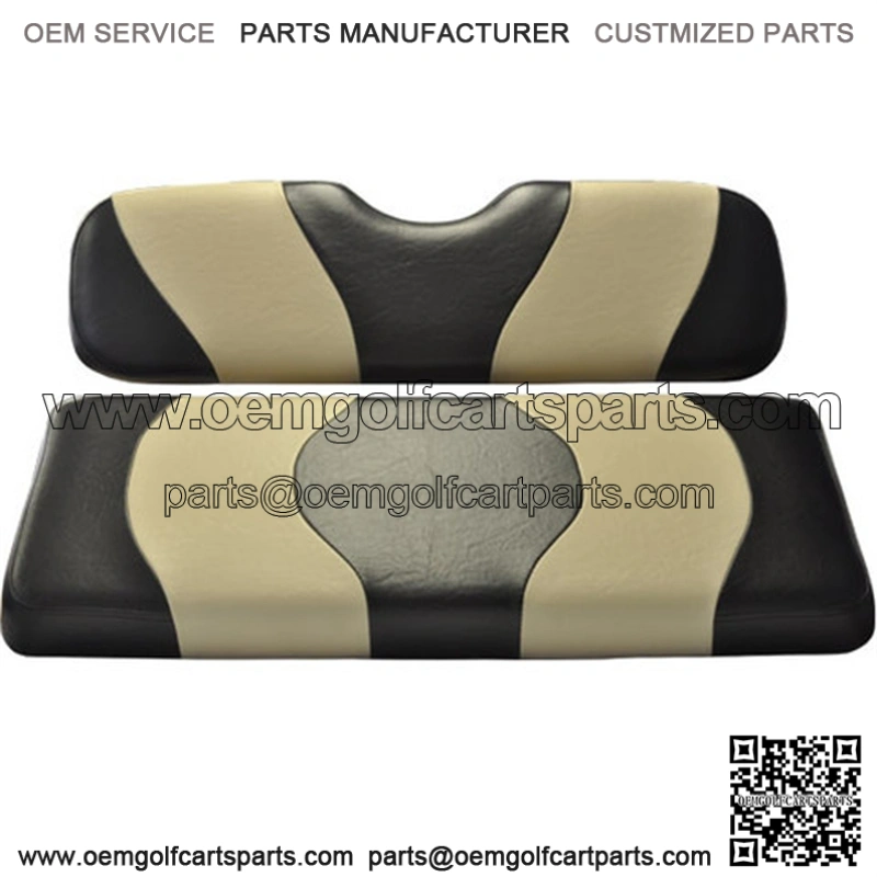 Wave Two Tone Front Seat Covers in Black/- Fits all Carts!