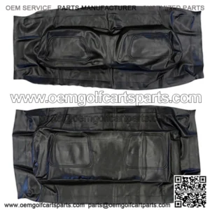 Club Car DS BLACK Factory Vinyl Golf Cart Seat Cover Set - (2000-2013)