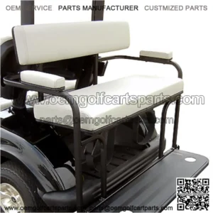 2 in 1 Combo Seat Kit & Golf Bag Carrier- White for EZGO TXT Golf Carts
