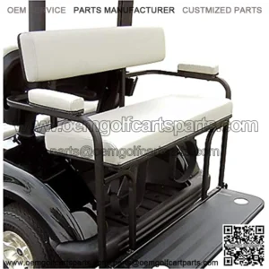 3G 2 in 1 Combo Seat Kit & Golf Bag Carrier- White for EZGO TXT Golf Carts