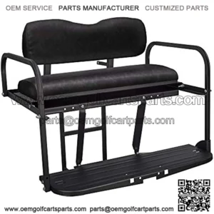 Yamaha Drive G29 Golf Cart Flip Folding Rear Back Seat Kit - Black