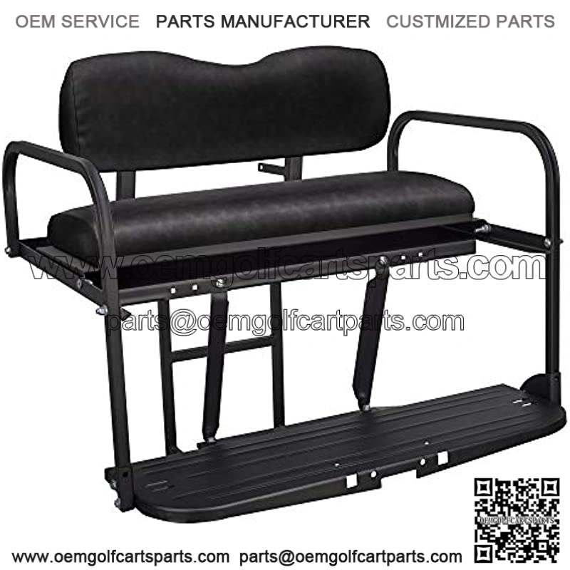 Yamaha Drive G29 Golf Cart Flip Folding Rear Back Seat Kit - Black