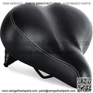 Bikeroo Extra Padded Bike Seat - Firm Comfortable Bike Seats for Men & Women - Compatible with Peloton, NordicTrack, Schwinn, Indoor Stationary Exercise Bikes - Wide Bicycle Seat Replacement Saddle