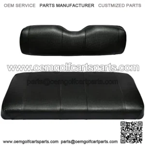 GOLF BALL DIVERS - EZGO TXT Golf Cart Seat Cover Replacement - for Front or Rear Bench Seat - Premium Marine Vinyl - 5 Panel Stitching - Easy to Install - Two-Tone Golf Cart Seat Covers - Black