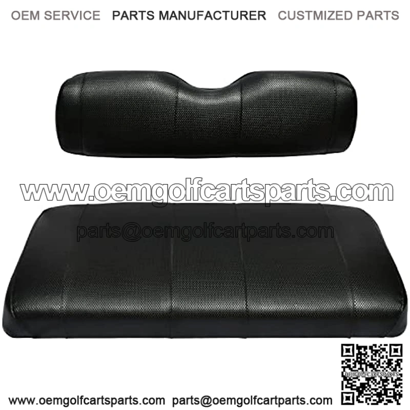 GOLF BALL DIVERS - EZGO TXT Golf Cart Seat Cover Replacement - for Front or Rear Bench Seat - Premium Marine Vinyl - 5 Panel Stitching - Easy to Install - Two-Tone Golf Cart Seat Covers - Black