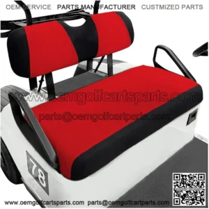 Golf Cart Front Seat Cover Set For EZGO RXV TXT & Club Car DS Red Black Color-S