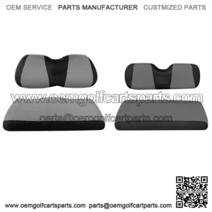 Grey Golf Cart Front Rear Seat Covers for Yamaha Club Car Precedent 4 Passenger