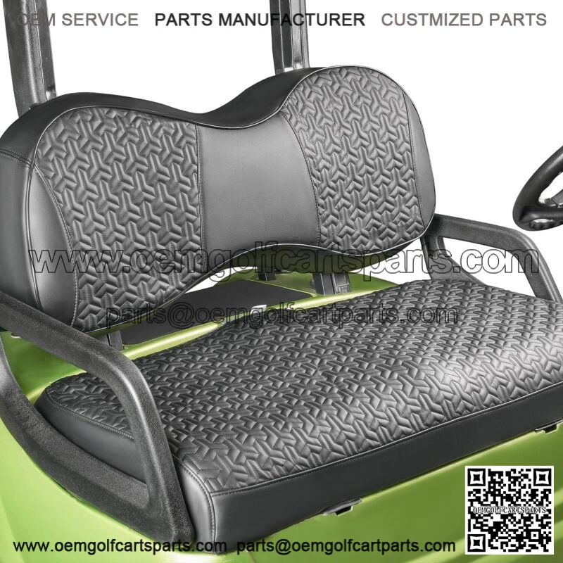 Golf Cart Front Seat Cover Black Stitching for Yamaha G29 Drive Drive2 Leather