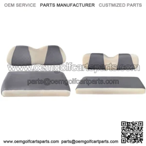 Golf Cart Front Back Seat Cover Set for EZGO TXT RXV & Club Car DS 4 Passenger