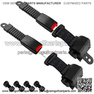 Golf Cart Seat Belts Universal Golf Carts Retractable 47" Belts for EZGO TXT RXV | Yamaha | Club Car UTV | ATV 2 Set Only