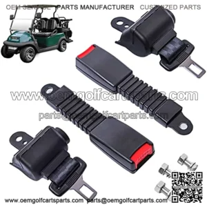Golf cart seat belts, retractable, universal,for EZGO, Yamaha, Club Car, Go Kart,UTV, Buggies and Bus-Set ( 2pcs )