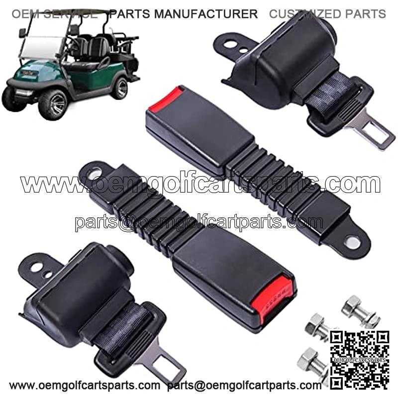 Golf cart seat belts, retractable, universal,for EZGO, Yamaha, Club Car, Go Kart,UTV, Buggies and Bus-Set ( 2pcs )