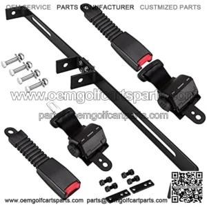 Golf Cart Seat Belt Bracket Kit Retractable 47.64" Seat Belts Bracket Kit for EZGO Club Car Yamaha Note:Not Fit Club Car Precedent/Onward/Yamaha G29/Drive/Drive2 and EZGO RXV Models