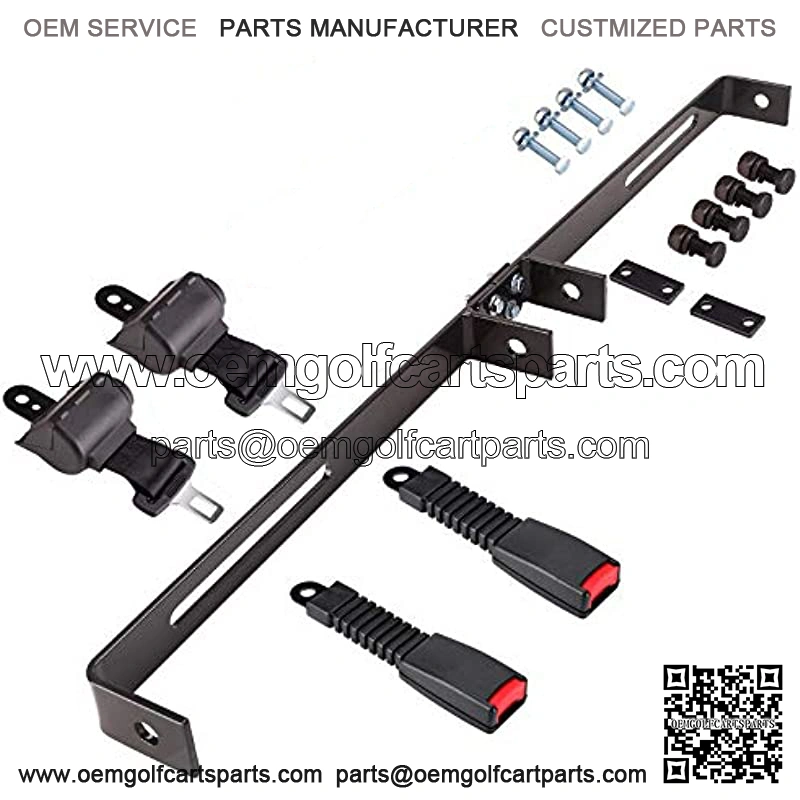 Golf Cart Seat Belts Bracket Kit Retractable, 2PCS/4PCS with Bracket Seat Belts for EZGO, Yamaha, Club Car DS Precedent TXT & RXV