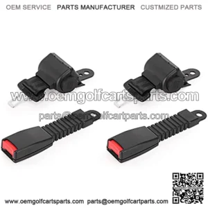 Golf Cart Seat Belts for EZGO, Club Car, Yamaha 42" Universal Retractable Seat Belts with Buckles - with DOT Certification
