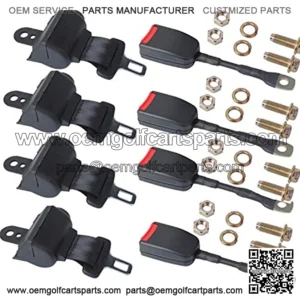 Golf Cart Seat Belts Kit Universal Retractable for Golf Carts Compatible with E-ZGO TXT&RXV, and Club Car DS 42" Seat Belts kit (Set of 4)
