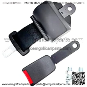 1Pack Universal Retractable Seat Belts for Forklift Golf Cart Tractor Mower Buggy Black New