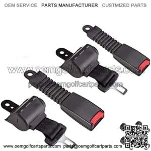 Universal Seat Belts Kit for Golf Cart EZGO Yamaha Club Car, 42 Inch Retractable Street Legal Seat Belts, Set of 2