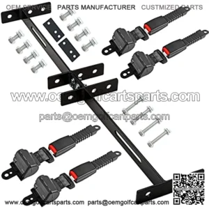 42" 4 PCS Universal Retractable 4 Passenger Retractable Golf Cart Seat Belts Kit Fits EZGO TXT Yamaha Club Car DS Precedent Mostly Golf cart