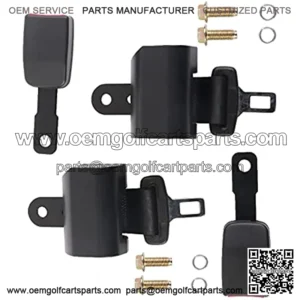 2 Point Seat Belt Kit Universal Retractable for Golf Cart EZGO Yamaha Club Car 2 Pack