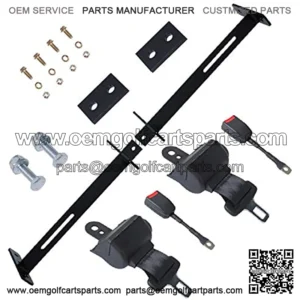 Golf Cart Seat Belts Kit Compatible with Yamaha G29 E-ZGO TXT&RXV Club Car DS Precedentand with Bracket Universal Retractable for Most Golf Carts