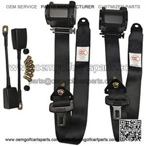 2 Set 3 Point Adjustable Car Belt Harness Kit Universal for Trucks,Club Golf Cart,Go Kart, Van, VR,UTV and Buggies