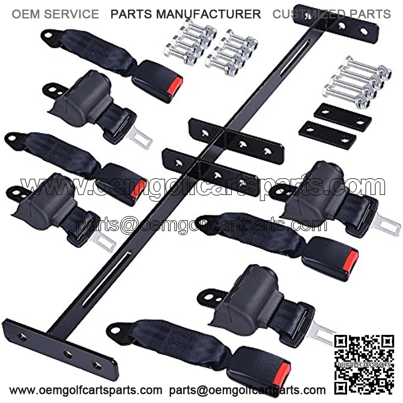 4 PCS Seat Belt Bracket Golf Cart Seat Belt Bracket Set Retractable