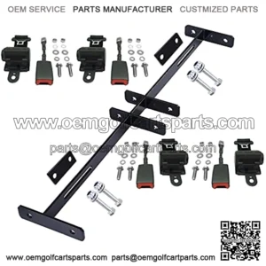 ProFormX Golf Cart Seat Belt Kit with 4 Retractable Seat Belts - Fits Club Car, EZGO and Yamaha Golf Carts with a Rear Seat (Rear SEAT Required for Installation) Industry Leading