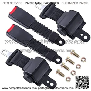 Retractable Seat Belts For Golf Cars Set Of 2 Golf Carts Seat Belts Kits for Go Kart, UTV, Yamaha, Club Car, Most Golf Carts