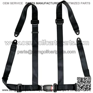 Universal 4Point Safety Harness Set 2" for ATV Utv Go Kart Buggy Black