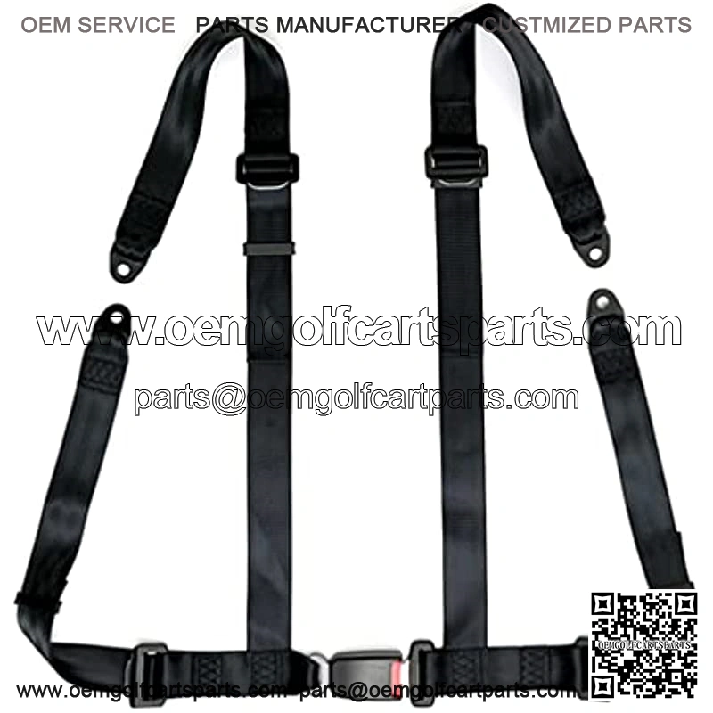 Universal 4Point Safety Harness Set 2" for ATV Utv Go Kart Buggy Black