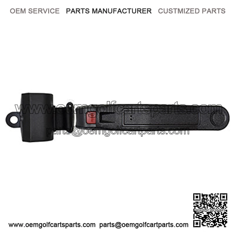 Golf Cart Retractable Seat Belt 42" Fully Extended 9" Sleeve