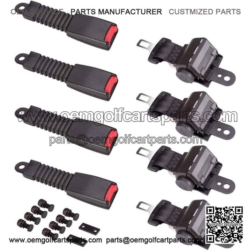 Golf Cart Seat Belts Lap Set Retractable 42" For EZGO/Yamaha/Club Car 4 Sets