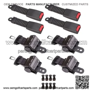 New Golf Cart Seat Belts Lap Set Retractable For EZGO/Yamaha/Club Car 4 Sets