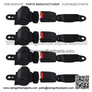 4 Pcs Universal Retractable Golf Cart Seat Belts Laps for EZGO Yamaha Club Car