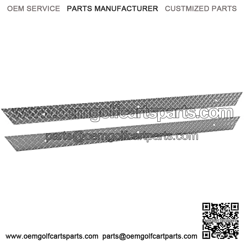 Aluminum Diamond Plate Insert Rocker Panel for Club Car Golf Cart DS 82-Up (Set of 2)