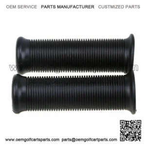 Pair Handle Bar Hand Grips ATV Black Fit 7/8" 1" Honda Cafe Racer Clubman Custom