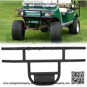 Front Brush Guard Tubular Bumper for 1981-Up Club Car DS Models, Gas & Electric Club Car Precedent Front Brush