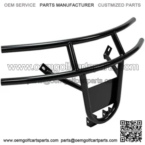 Golf Cart Front Bumper Brush Guard Compatible with 2008-2015 EZGO RXV Gas OR ELEC Black Powder Coated