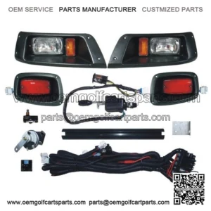 EZGO TXT Golf Cart Headlight & Tail Light Kit Deluxe Street Package 1996-2013