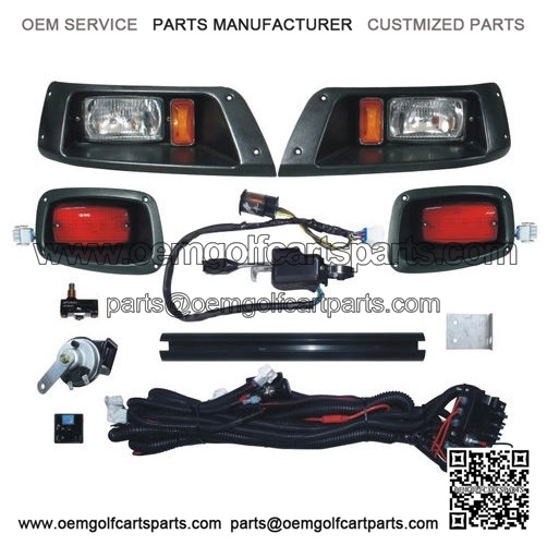 EZGO TXT Golf Cart Headlight & Tail Light Kit Deluxe Street Package 1996-2013