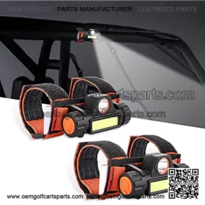 2PCS Universal Roll Bar Mount LED Light, Klutchtech Interior Dome Light Work Light for UTV ATV Polaris RZR Golf Car Truck Off-Road Pickup Boat-Orange
