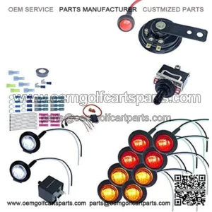 ATV/UTV SXS Turn Signal DIY Street Legal Kit (No Wire, Round LED)