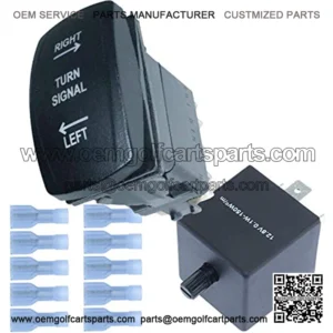 Rocker Turn Signal Switch and LED Flasher Relay Combo Kit (Vertical)