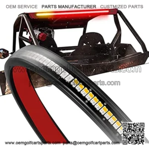 UTV Tail Light Strip, 30 Inch Rear Light Bar Tailgate Light w/ Turn Signal Brake Backup Light for UTV RZR Polaris Ranger Truck Wrangler Trailer ATV Golf Cart 4x4 Off Road - Red Amber,5% coupon applied